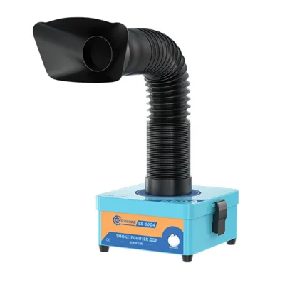 SUNSHINE SS-6604 MINI Purificateur d'air de bureau 3 niveaux de filtration, extracteur de fumée HEPA pour soudage et laser - Prise UE
