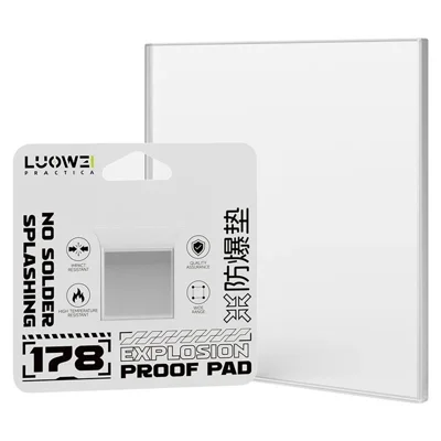 LUOWEI LW-178 Tappetino Antiesplosione ad Alta Temperatura 600 Gradi Celsius, Materassino in Vetro Resistente al Calore per Saldatura SMT PCB