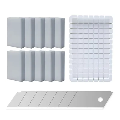 BEST BST-QJ3 Boîte de coupe pour éponge de nettoyage avec 10 éponges, outil de coupe précis de 1 cm pour réparation