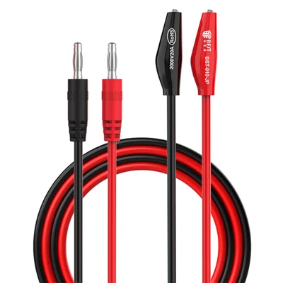 BEST BST-010-JP 41 pouces Câble de Test Fiche Banane Pinces Crocodile Outils pour Électronique