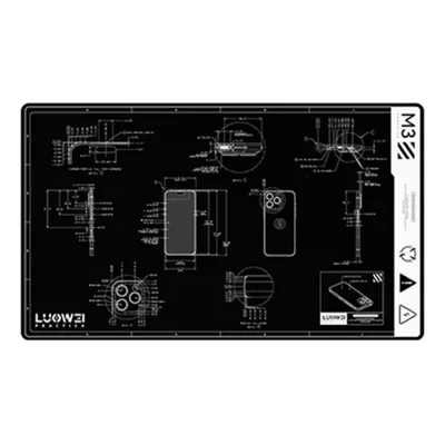LUOWEI LW-M3 27 Pollici Tappetino Multifunzionale per Riparazioni 500 Gradi Celsius Termoisolante per Elettronica