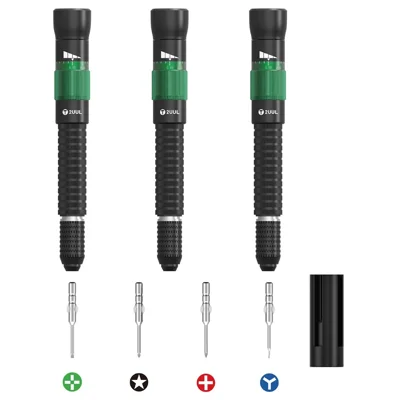 2UUL SD20 KAKA Drehmoment-Schraubendreher-Set 3 Griffe 4 Aufsätze Verstellbarer Drehmoment-Schraubendreher für Handy-Reparatur