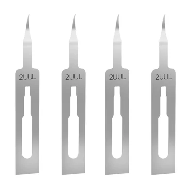 2UUL BL01 4 Pezzi Lame a Gancio MicroFix, Strumento per Raschiare Adesivi Forgiato a Mano per la Pulizia dell'Underfill su PCB Telefonica