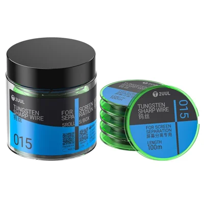 2UUL WS-015 0,015 mm x 100 m Wolfram-Diamant-Trenndraht für LCD-OLED-Bildschirmreparatur