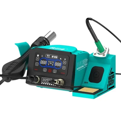 RF4 RF-H10 2 in 1 Heißluftgebläse und Lötkolbenstation mit Digitalanzeige, Doppelstation für Reparaturen an Handy-Motherboards und Leiterplatten - EU-Stecker