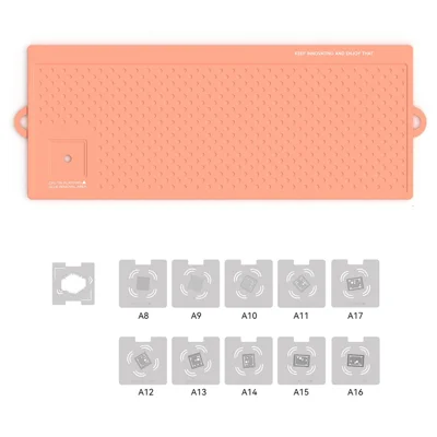 RF4 RF-PO32+ 50cm x 20cm Reparatiemat voor Telefoons Siliconenmat met Sjabloonset voor BGA-soldeerwerk