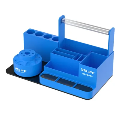 RELIFE RL-001H Rotating Storage Rack 360° Rotation Organizer for Electronics Repair - Blue
