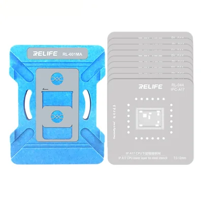 RELIFE RL-601MA A8-A15 CPU Reballing Stencil Platform voor iPhone 6-13 Pro Max IC Chip Tinplanting Mal