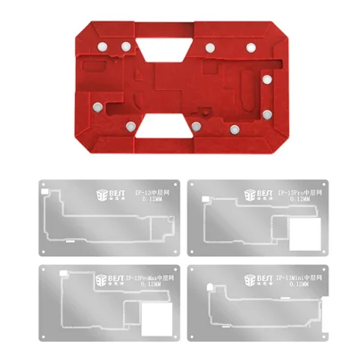 BEST BST-082 Voor iPhone 13-serie CPU Solderen Reballing Stencil Mobiele Telefoon Magnetische Verloddingsplaat