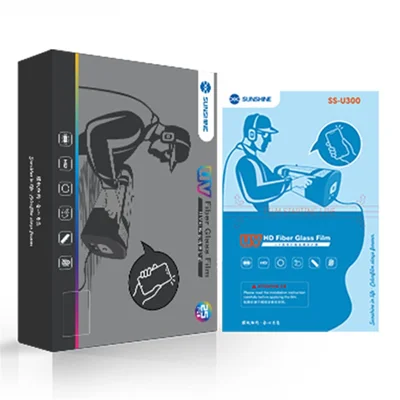 SUNSHINE SS-U300 25Pcs UV Fiber Glass Screen Protector PET Film with UV Curing Lamp (Work with SUNSHINE SS-890)