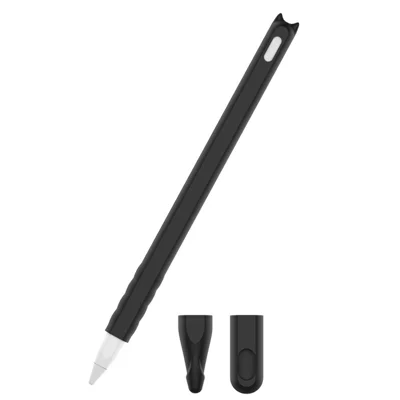 Мягкий силиконовый чехол-оболочка для Apple Pencil Pro / Pencil (2-го поколения), чехол-рукав черного цвета