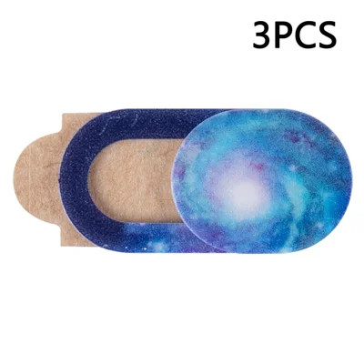 T1 3Pcs Oval Anti-Peep Computer Lens Cap Adhesive PC Laptop Camera Privacy Protective Cover - Starry Sky 1