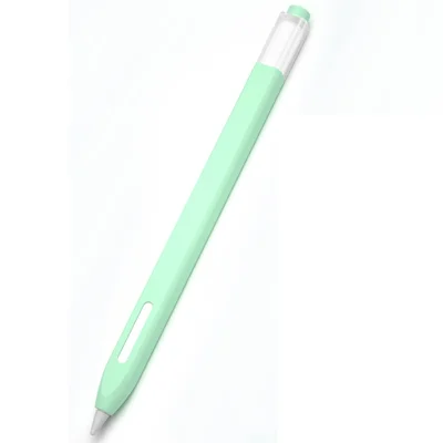 Желатиновый стилус для Apple Pencil Pro / Pencil (2-го поколения), силиконовый чехол, защита от падений и загрязнений (короткая версия) — бирюзовый