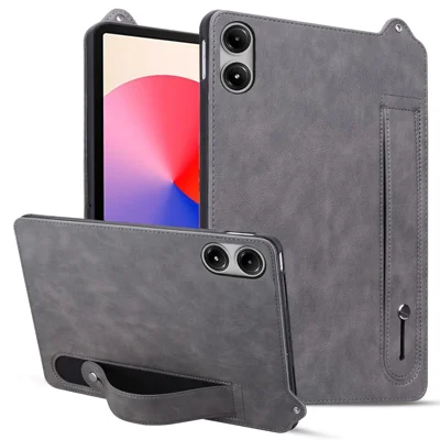 Tablet Case For Xiaomi Redmi Pad Pro / Pad Pro 5G / Poco Pad 4G / 5G Hand Strap Kickstand Leather Cover - Grey