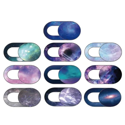 Paquete de 10 pegatinas con diseño de cielo estrellado para cubrir la cámara web en portátiles, tabletas y teléfonos