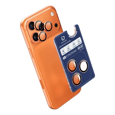 DUX DUCIS For iPhone 17 Pro Max / iPhone 17 Pro Camera Lens Protector  HAWK Series Tempered Glass Lens Protector - Cosmic Orange