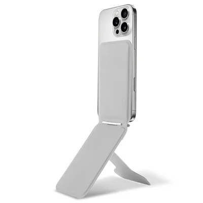 Soporte magnético cuadrado plegable DO AS YOU WISH con placa magnética, soporte de escritorio ajustable 30-90° con eje giratorio pequeño - Gris