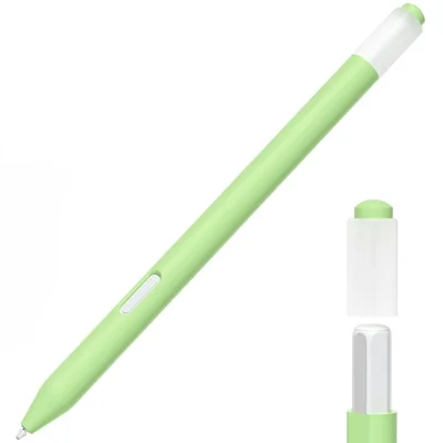 For Samsung Galaxy Tab S11 / S11 Ultra S Pen Case Jelly Silicone Sleeve Stylus Protective Cover - Matcha Green