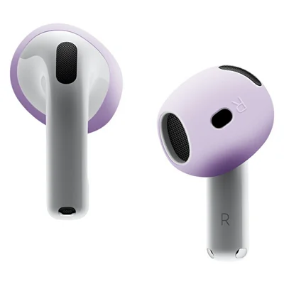 2 pièces embouts en silicone pour AirPods 4, embouts ultra fins antiderapants, couverture de protection de rechange - violet lavande
