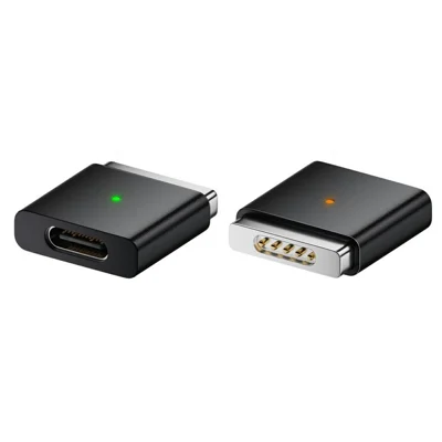 AP2-100T Type-C Female to Compatible with MagSafe 2 Male Magnetic Charging Adapter 100W PD Fast Charging Converter for MacBook Pro  /  Air (2012-2015) - Black