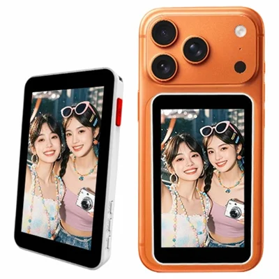 VQVP Magnetic Selfie Monitor Wireless Phone Rear Camera Selfie Screen for Vlog Live Streaming - Black