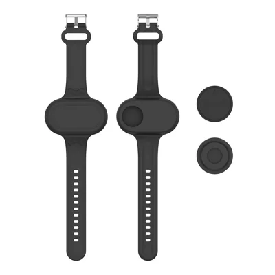 Für Samsung Galaxy SmartTag2 Silikon-Armband mit Schutzhülle IP68 wasserdichtes Armband - Schwarz