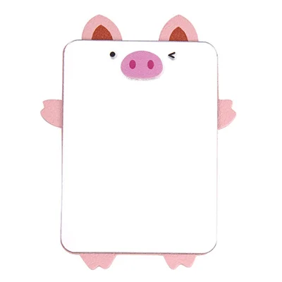 Niedliche Cartoon Tier Traaceless Adhäsive Tragbarer Spiegel Auf Dem Handy Zum Make -up - Schwein