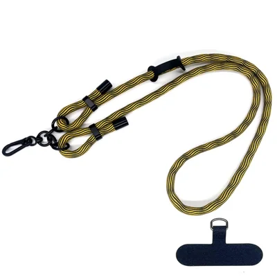 Cordón ajustable para teléfono de 10 mm de poliéster, cordón cruzado antiadhesivo para el hombro y el cuello del teléfono móvil - Estilo 89