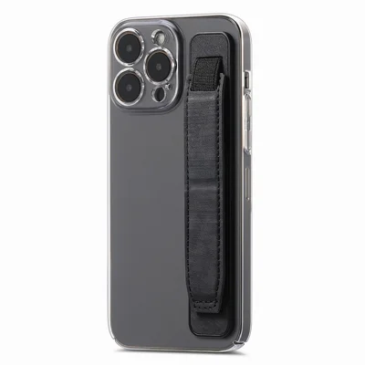 SP-03 Phone Finger Grip Holder with Kickstand Function Self-Adhesive Wristband - Black