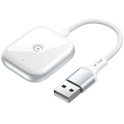 Car Wireless Carplay Adapter Wired to Wireless Carplay Dongle for iPhone - White
