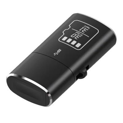 Mini USB 3.1 Type C Card Reader for TF Cards Up to 2TB Compatible with MAC OS / Windows / Linux / Android - Black