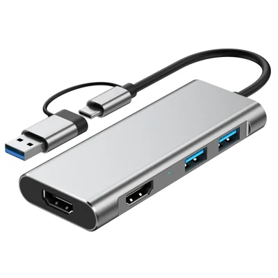 2412 USB Docking Station Type-C / USB to USB 3.0 + USB 2.0 + 2 HD MST Display Expansion Hub