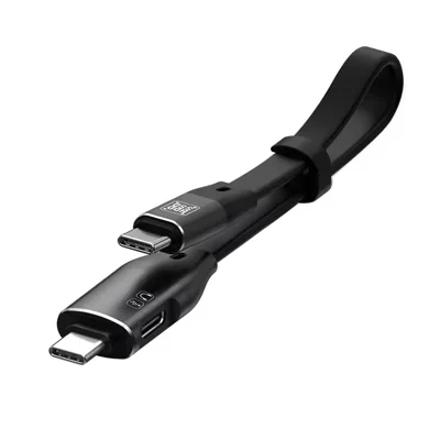 3.1 Gen2 OTG Dual Type-C Cable 1000MB / S Data Transfer TF Card Reader Multi-Function Adapter Cable - Black