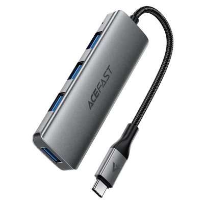 ACEFAST J15 4 i 1 USB-C-hubb 5 Gbps hög hastighet dataöverföring USB 3.0-dockningsstation plug and play
