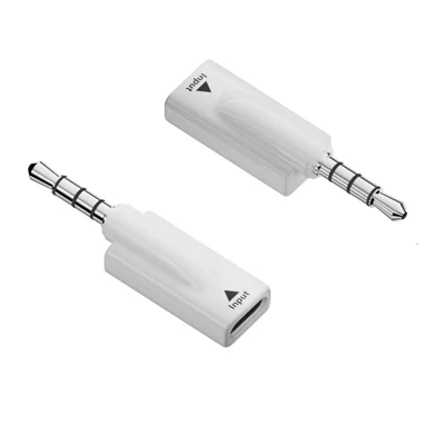 Type-C auf 3,5-mm-Audio-Adapter mit DAC-Chip, 16bit/48kHz-Dekodierung, AUX-Adapter für Karaoke/Live-Streaming/Gaming – Weiß/Type-C Buchse auf 3,5-mm Stecker