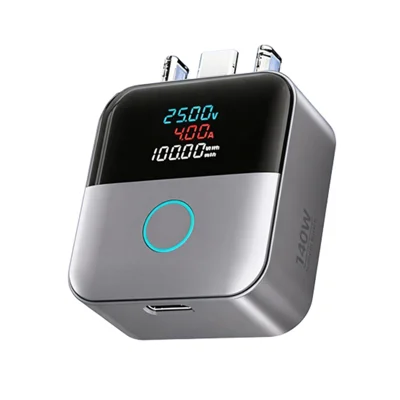 X02 AI Автоотключение 140 Вт 5 А 5-28 В USB-C Светодиодный дисплей, устройство автоматического отключения с защитой из огнестойкого поликарбоната для телефонов, планшетов, ноутбуков — серебристый