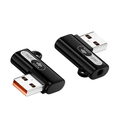 3.5F/AM-03 USB to 3.5mm Audio Adapter HiFi Lossless Headphone Microphone 2 in 1 Converter for Computer Gaming Conference - Black