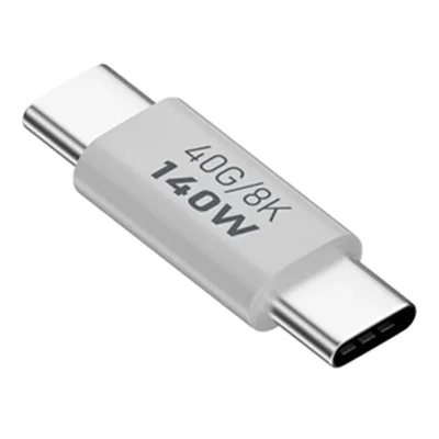 USB 3.1 USB-C Male to Type-C Male Adapter 40Gpbs Data Transfer 140W Charging