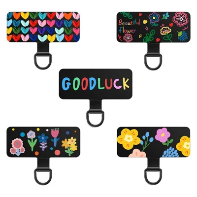 5Pcs / Set Phone Tether Tab Stainless Steel Phone Strap Lanyard Connector Patch