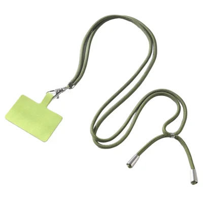 Phone Lanyard Detachable Adjustable Polyester Phone Neck Shoulder Strap with Tether Tab - Army Green