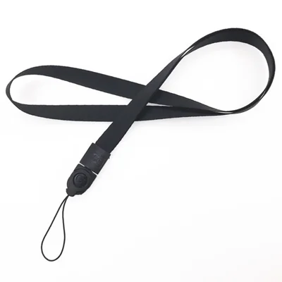 Camera Strap Phone Strap Rotatable Buckle Design 1.2cm Width Polyester Neck Strap, Total Length: 38cm+9.5cm - Black
