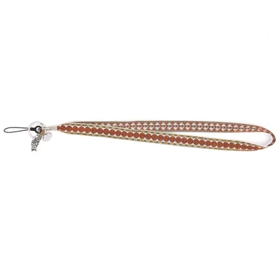 Lanière de téléphone de 80 cm Pendentif poisson pendentif anti-perdu Sangle de poignet d'épaule pour coque de téléphone portable - Marron