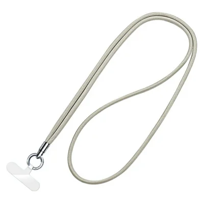 6mm Bullet-Shaped Crossbody Phone Lanyard with Tether Tab, Detachable Ring Cell Phone Shoulder Strap - Light Camel
