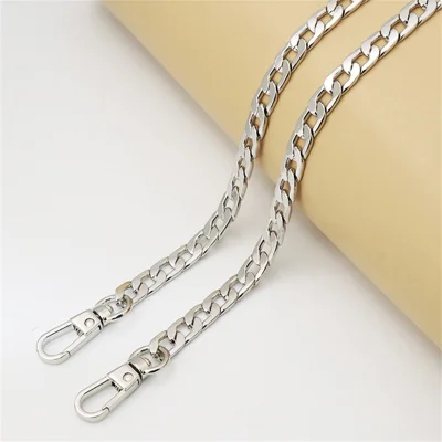 Bulk Purchasing 120cm Phone Lanyard Crossbody 120cm Zinc Alloy Flat Link Phone Chain Anti-Theft - Silver