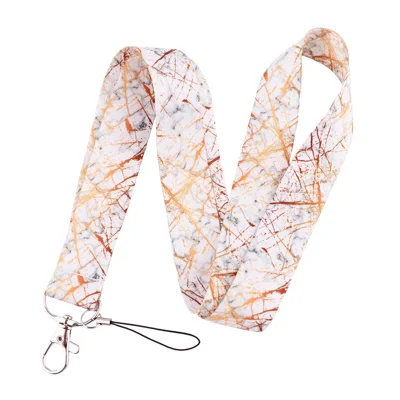 Universal Phone Strap Marble Pattern ID Badge Holder Lanyard Cell Phone Neck Hanging Rope - AL593-6