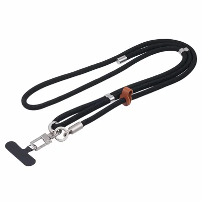 Crossbody Telefoon Lanyard Verstelbare Zilveren Gesp Nylon Telefoonriem met Bevestigingsclip, Totale Lengte: 140cm - Stijl A