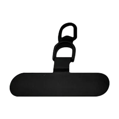 Metal Oval Phone Tether Tab 360° Rotatable Metal Hook Phone Strap Replacement Part - Black