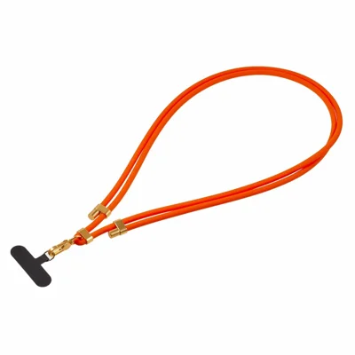 150cm Silicone Phone Lanyard Adjustable Neck Strap with Tether Tab - Red