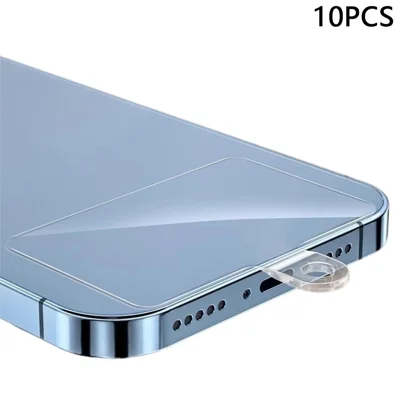 10Pcs 55 x 35mm Clear TPU Phone Tether Tab for Phone Case Ultra Thin Cellphone Lanyard Patch with Round Hole