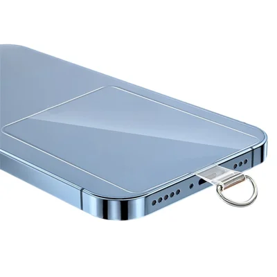 55 x 90mm Clear TPU Phone Tether Tab for Phone Case Ultra Thin Cellphone Lanyard Patch with D Ring Buckle